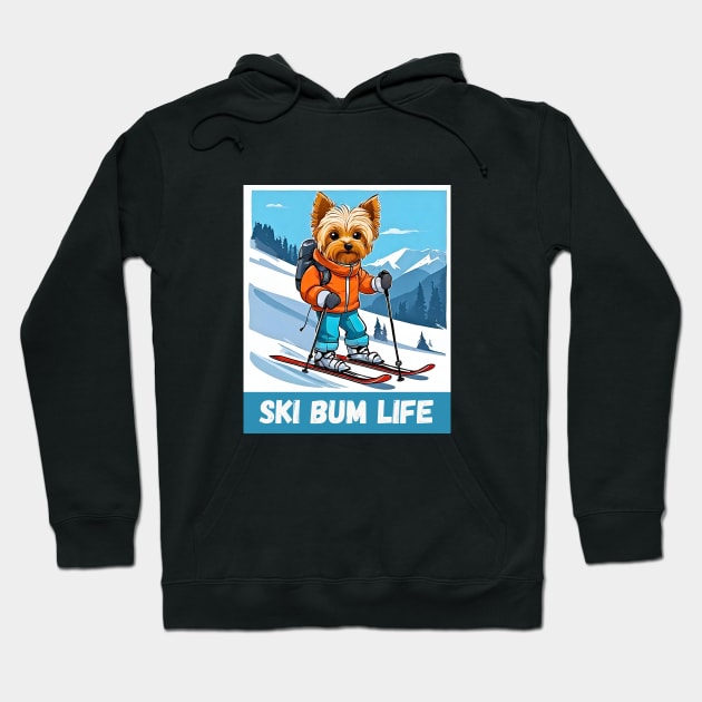 Yorkipoo Ski Bum Hoodie by Doodle and Things